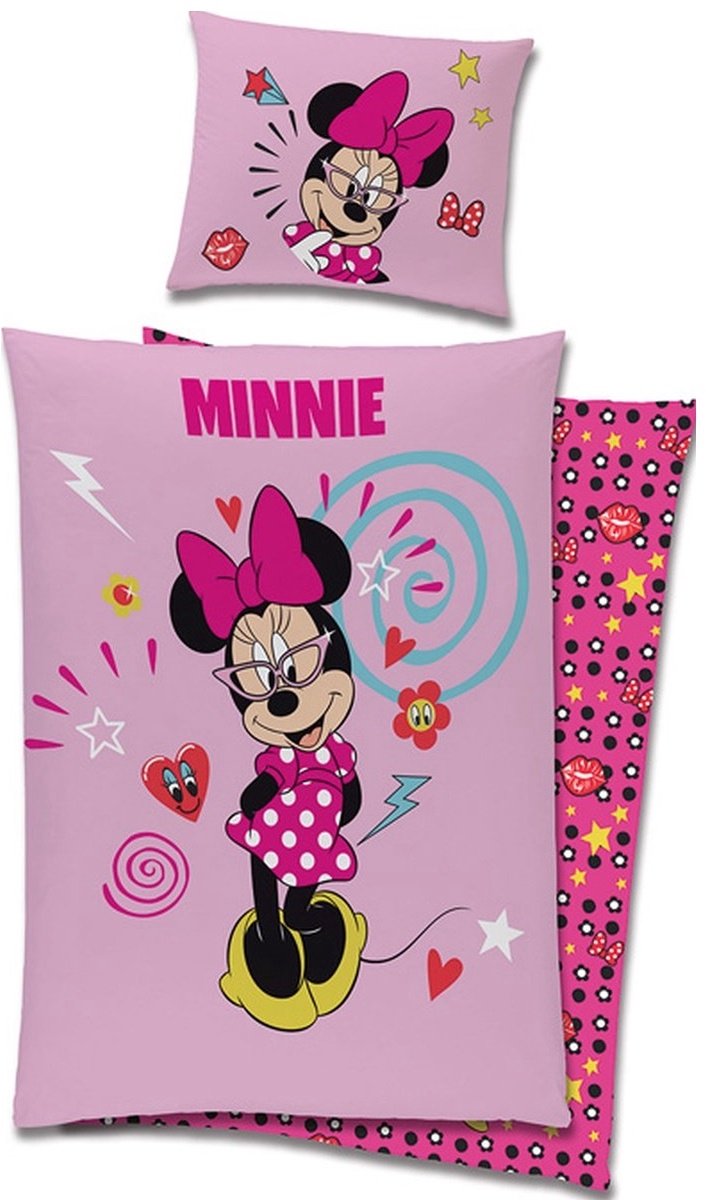 Minnie Mouse Dekbedovertrek - Pretty Pink - 140x200 cm