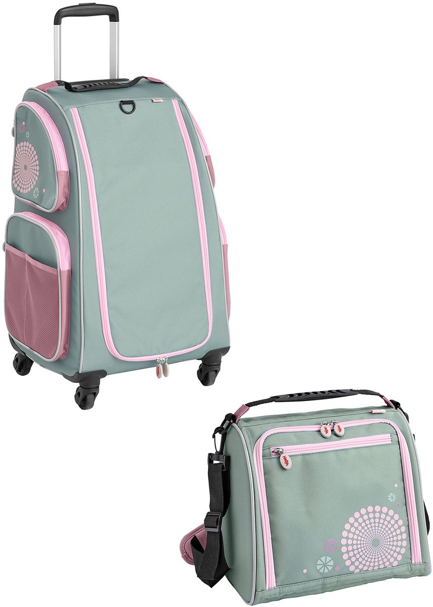 HABA Kinderkoffer Schranktrolley 4 Rollen und Trolleytasche