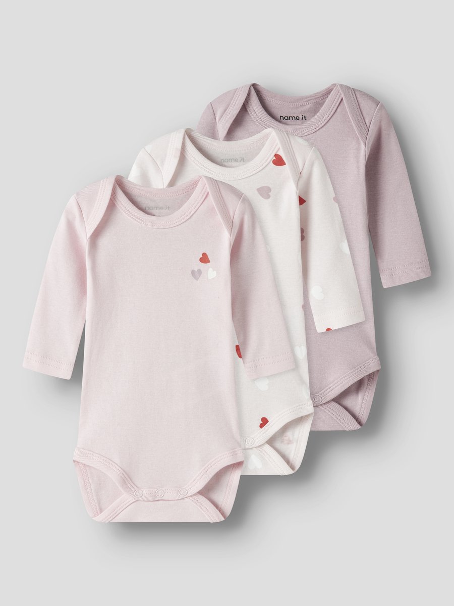 NAME IT - NBFBODY 3P LS CARINARIA HEART NOOS - Baby - Bodies