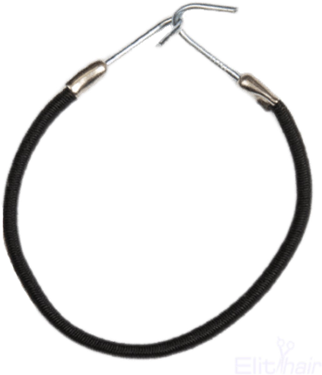 Fulin Zwarte Elastiekjes met Haakjes - 16 cm 10 Stuks