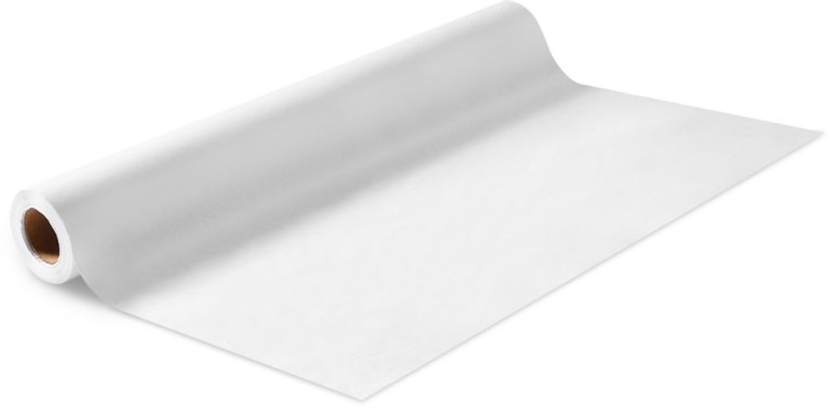 Medische papierrol voor onderzoeks- en massagetafels - Wegwerp Tafelpapier - Afmeting 53,3 cm x 68,58 m - Verpakking 12 Rollen - Wit