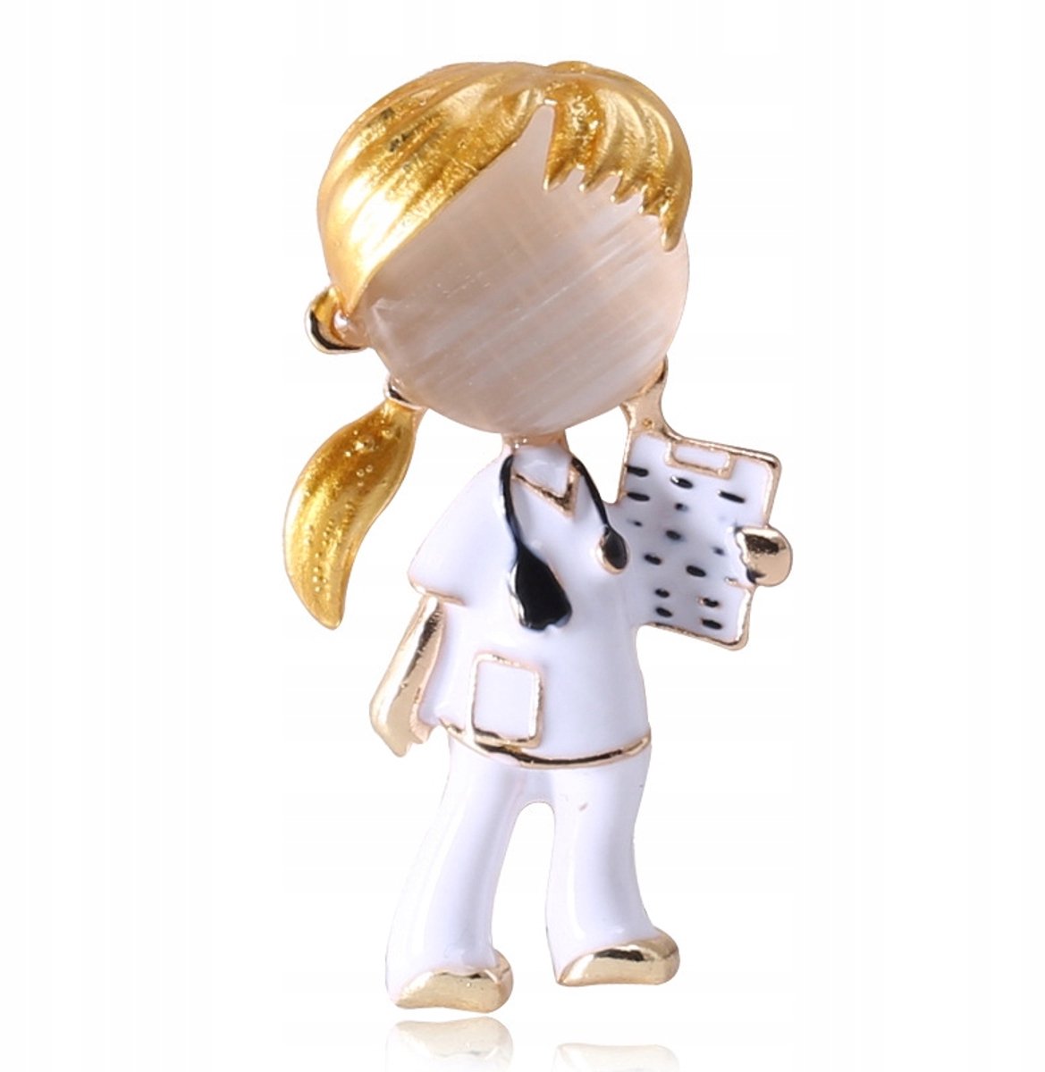 Pinets Medicine - Damesbroche - Zilver - Prachtige Dokter Design