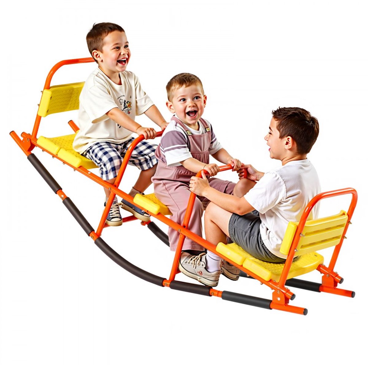 Wipwap/Schommelwip voor Kinderen - Metalen Draaiwip - 2 Zitplaatsen - Draagvermogen 90 kg - Met Handgrepen - Voor Tuin en Speelplaats - Vanaf 3 Jaar