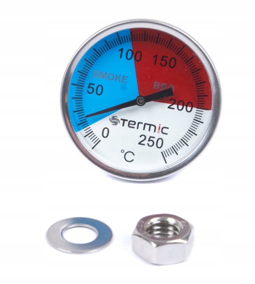 Roestvrijstalen Temperatuurmeter voor BBQ, Smoker & Oven (0-250°C)