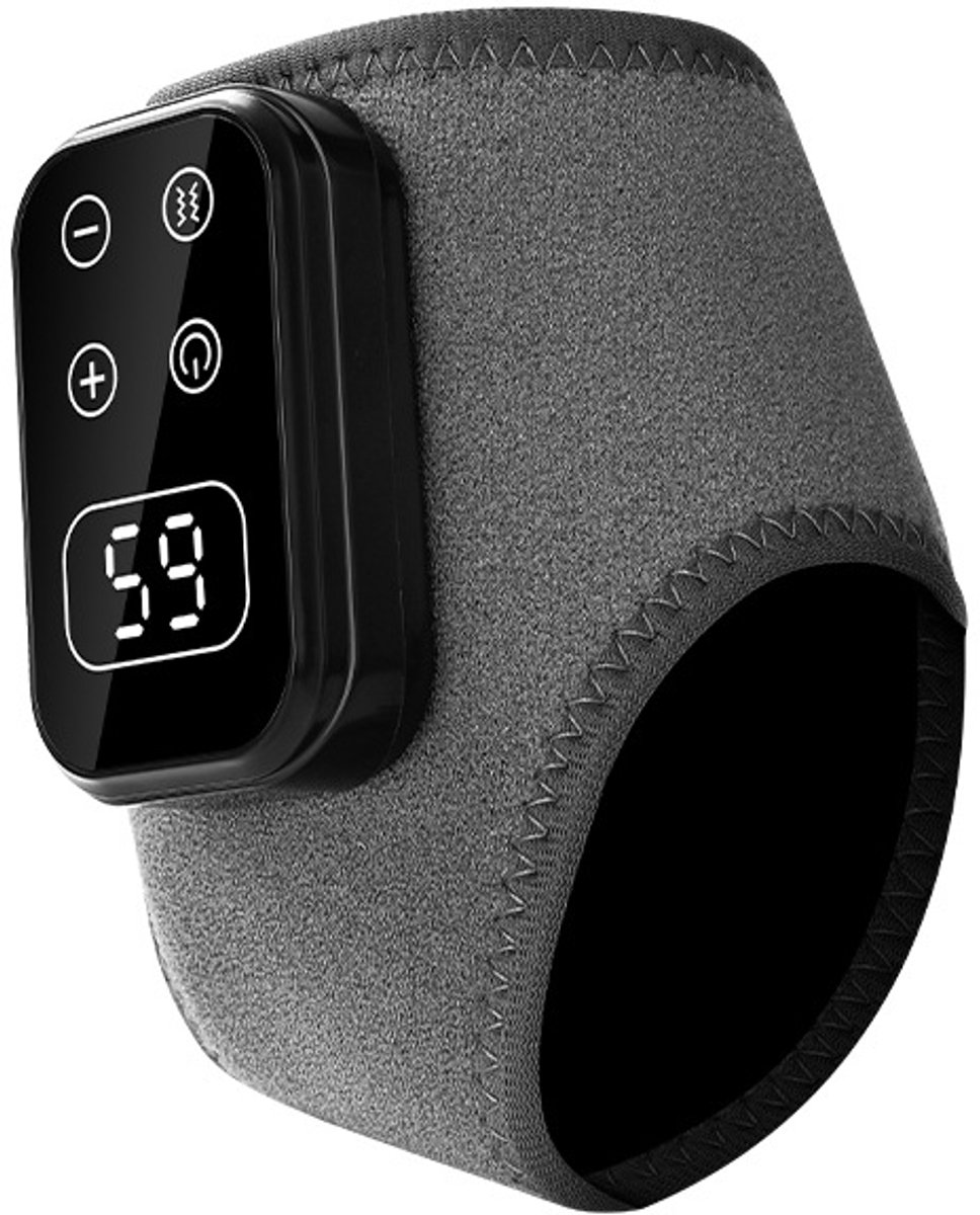 3-in-1 voetmassage-apparaat – Verwarmende wikkel – Met 3 vibratiestanden en – 5 warmteniveaus – Voor bloedsomloop en pijnverlichting – Voor voetontspanning – Voor neuropathie, tendinitis en plantaire fasciitis (1 stuk)