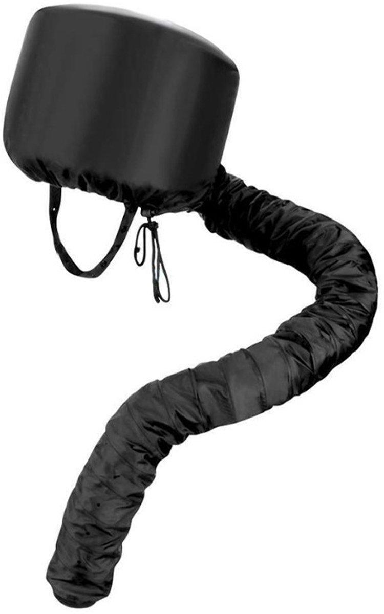 Bonnetkap Haardroger - Extra grote - Afzuigkap - Verstelbare - Föhn-opzetstuk - Droogwarmtekap - Verdampingskap - Droogkap met Elastische Band - Voor natuurlijke krullende textuur, haarverzorging - Sneldrogend - Styling - Zwart