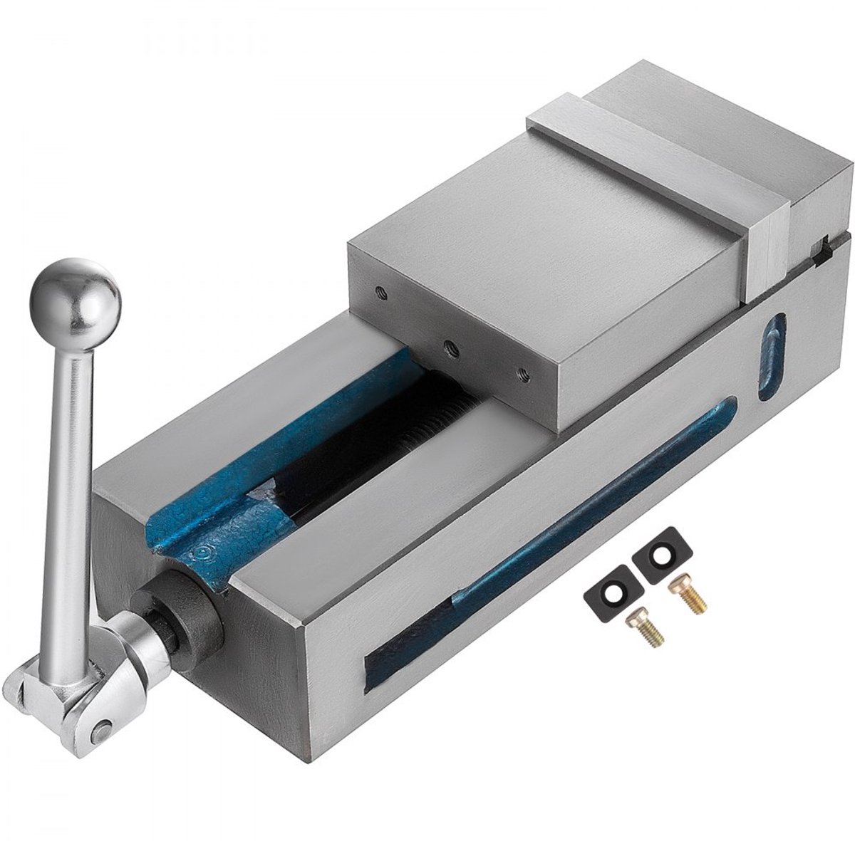 Bankschroef - Tafelbankschroef / Werkbankschroef - Bekbreedte 100 mm - Bekhoogte 30 mm - Max. Klemkracht 19 kN - Draaibare basis - Stalen constructie - Voor CNC