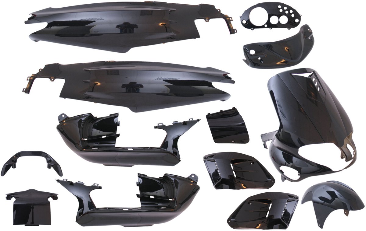 Edge 15-delige kuipset voor Gilera Runner tot modeljaar 08-2005 - metallic zwart
