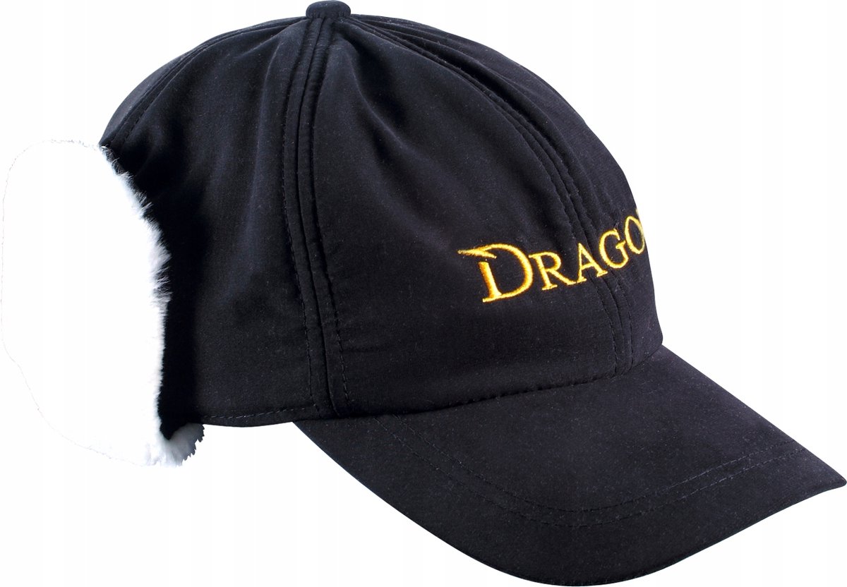 Dragon Winter Baseballmuts met Oorflappen Zwart