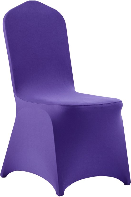 50 Housses de Chaise Violettes, Housses en Polyester Spandex, Housses Extensibles pour Mariages, Fêtes, Repas et Banquets, Conçues pour des Chaises Jusqu'à 50.98 x 45 x 95 cm