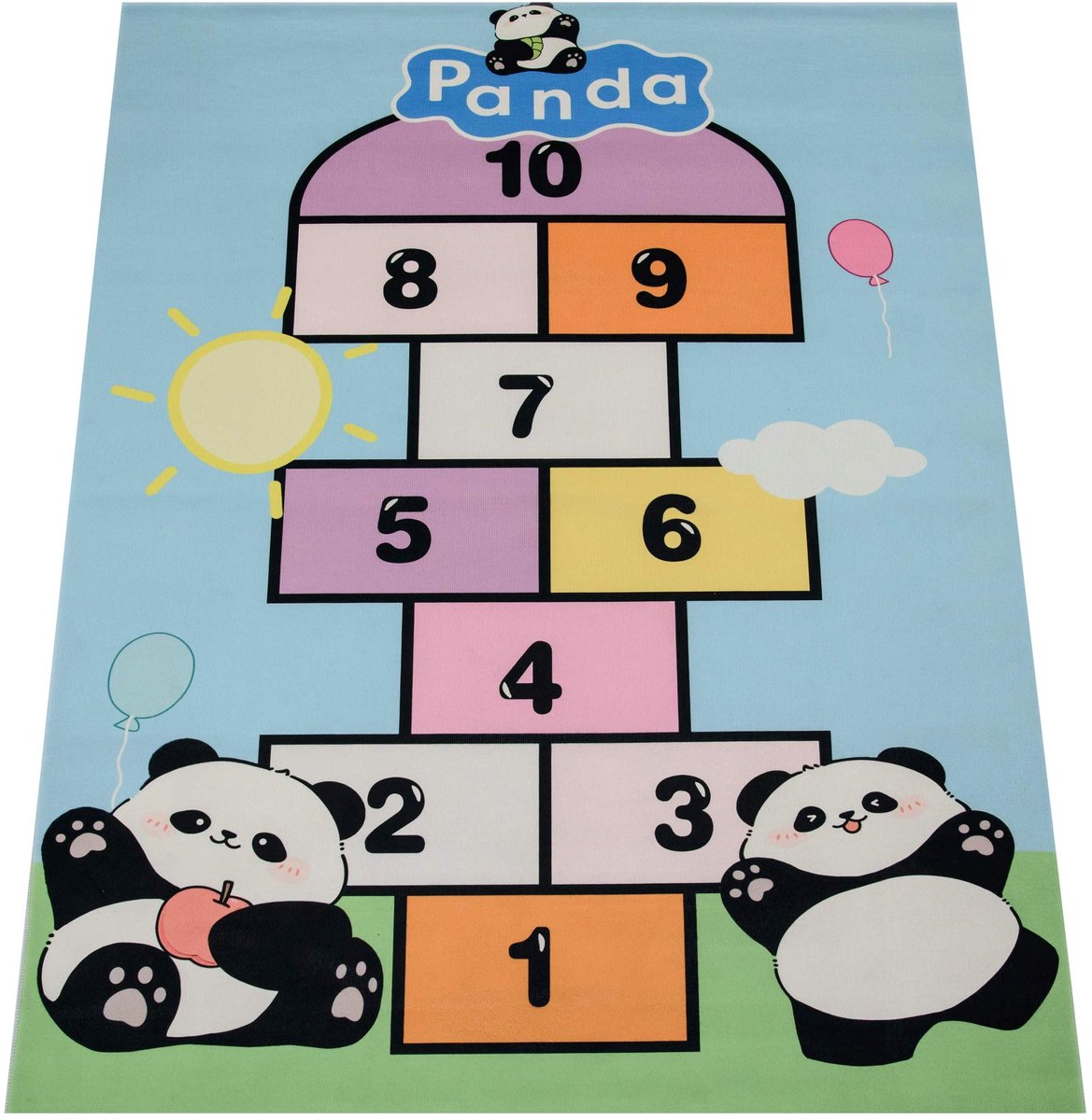 Speelkleed Panda Spelletjes Kinderkamer 2x3m - Zacht & Antislip
