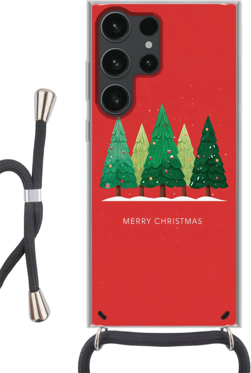 Minimalistisch - Kerstbomen - Rood - Sneeuw