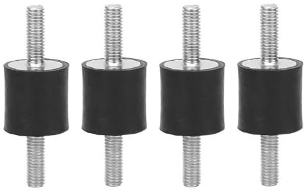CSGoods - Trillingsdempende rubberen isolatorbevestigingen - 4 stuks - Schokdemper - Auto Boot Coil - Dubbele uiteinden