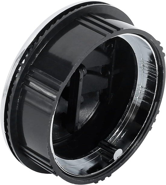 Riloer 2 Stuks Universele Airconditioning Vent – Knopstijl, Zwart/zilver, Verstelbare Lamellen – Past Op Camper, Bus, Jacht & Boot