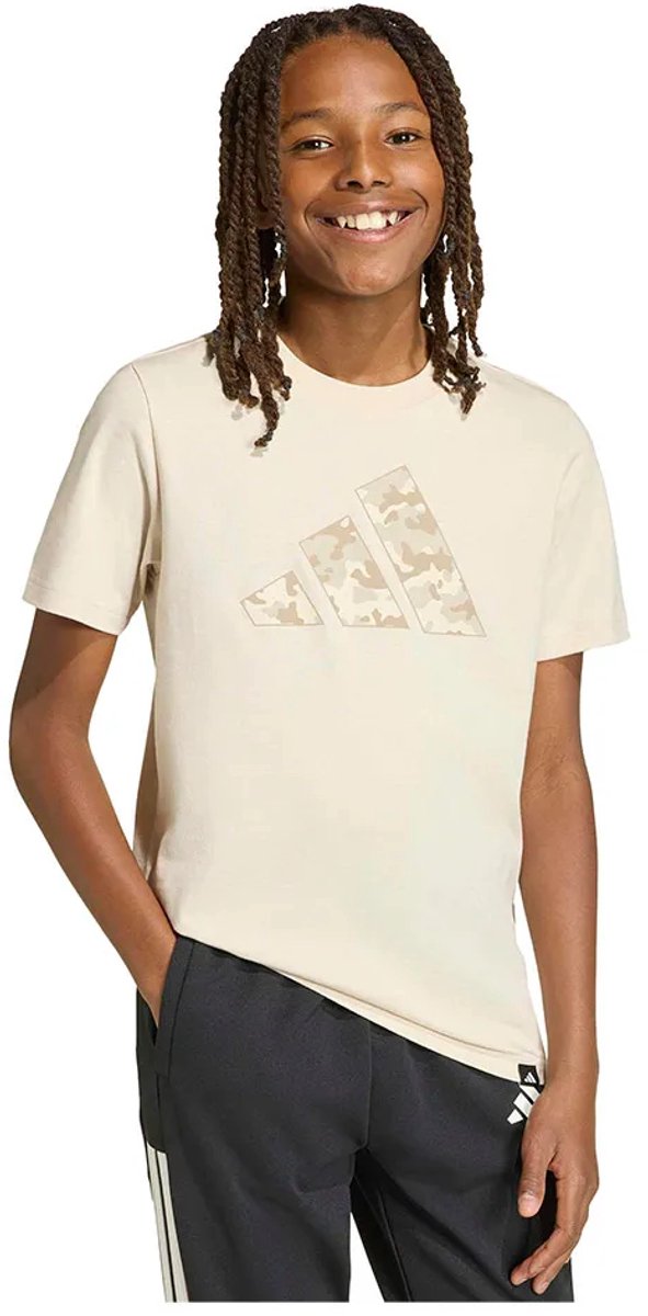 Adidas Camo Graphic T-shirt Met Korte Mouwen 15-16 Years Kinderen Crystal Linen