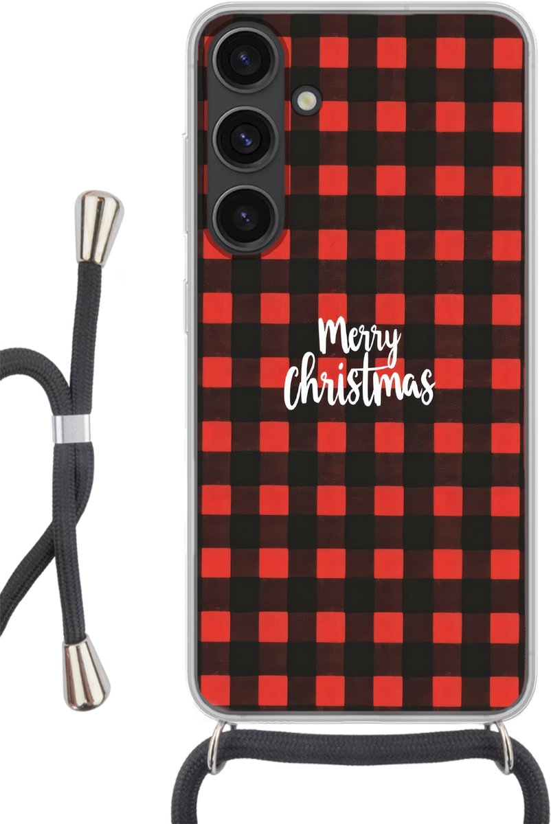 Geruit - Rood - Tekst - Christmas