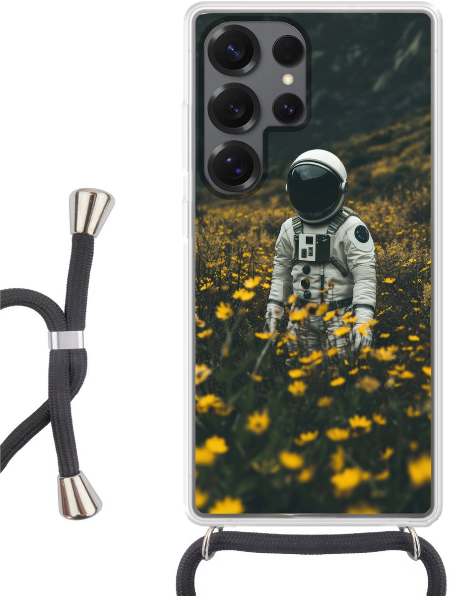 Astronaut - Bloemen - Veld - Geel