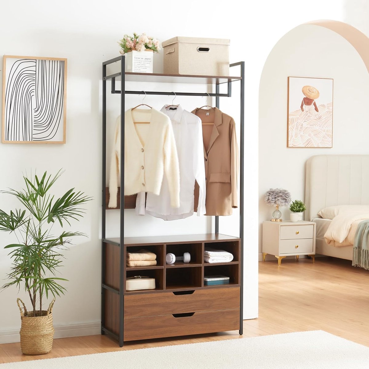 Kledingkast Larem Duo – 2-Delige - 180x84x40 cm - Duo – 2-Delige Open Garderobekast - Meda