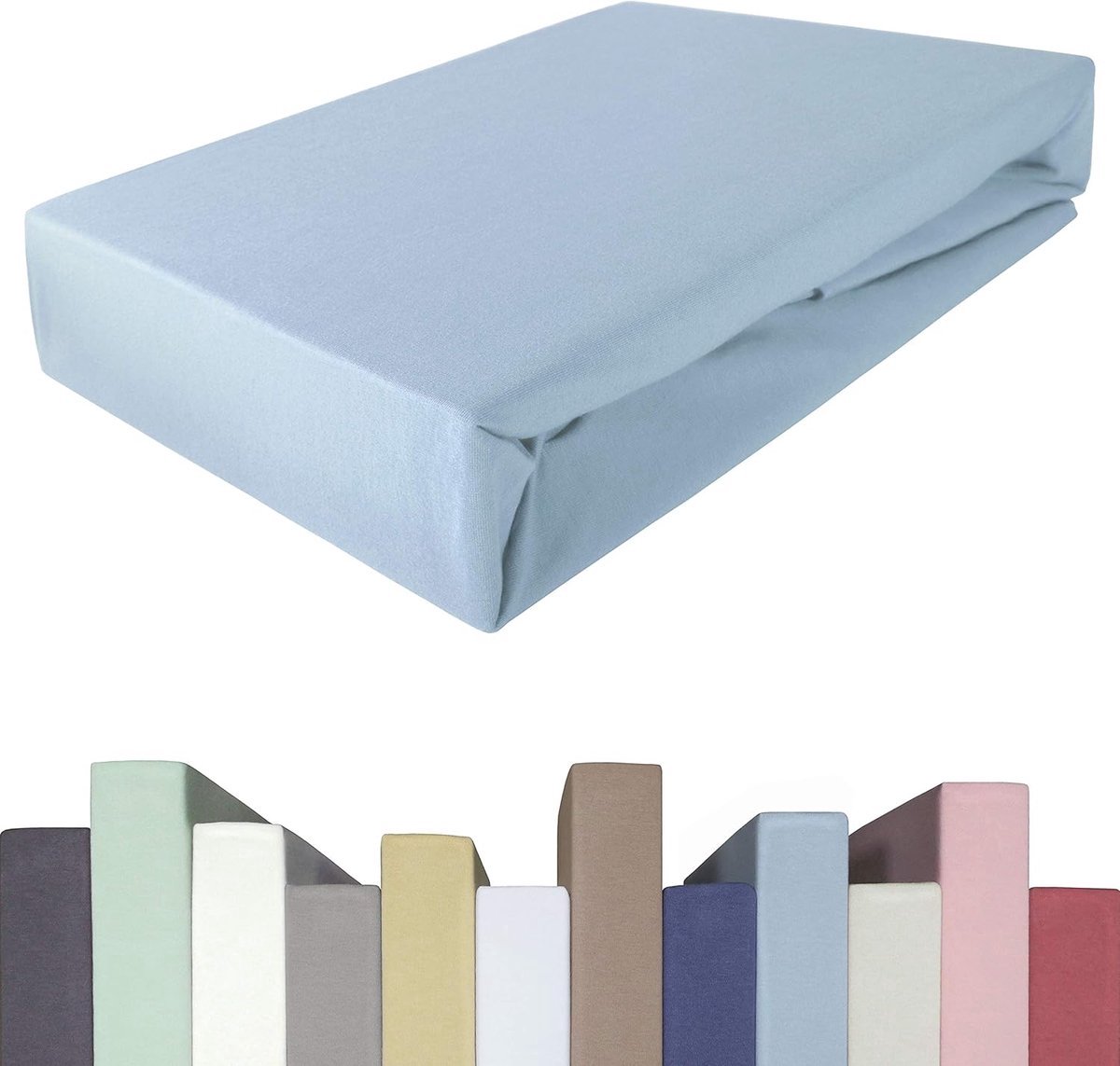 Stunq® Zeer Elastisch en Zacht Hoeslaken voor Diverse Matrassen tot 40 cm Hoog, Katoen en Elastane Mix