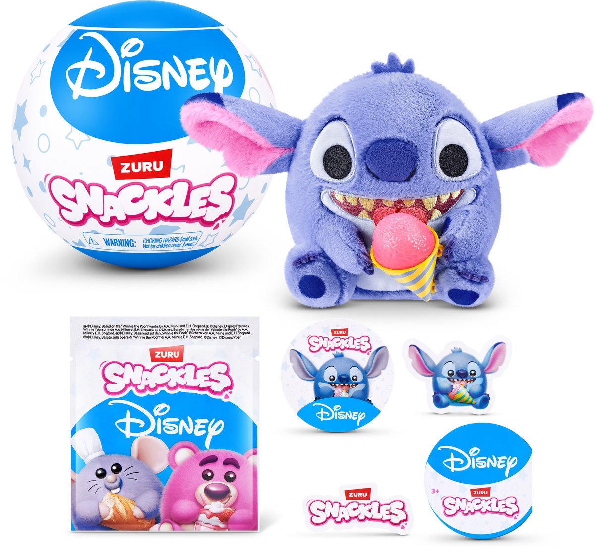 ZURU Disney Snackles Verrassingsitem - Knuffel - 12 cm