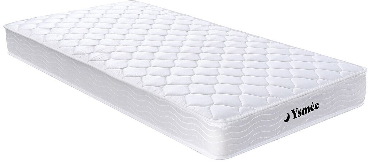 Vente-unique Set lattenbodem en matras met veren WOLKENLOS van YSMÉE - 90 x 200 cm