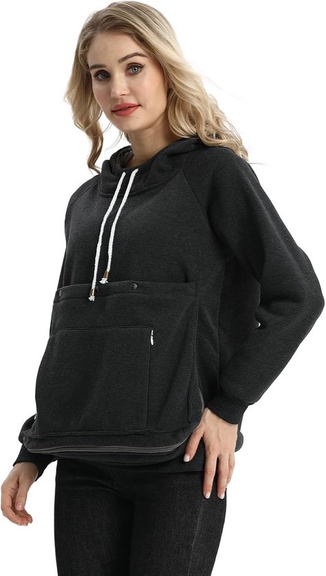 Pullover voor heren, capuchonpullover met zak, kangoeroezak voor hond, kat, huisdieren, lange mouwen, hoodie, sweatjack, gebreide jas, herenkleding, winter, herfst, hond, kat, hoodies met zakje, 1