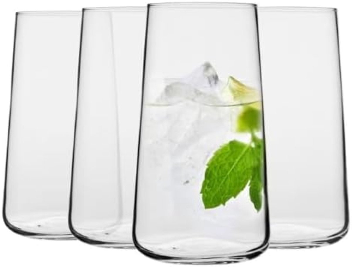 Moderne drinkglazen set van 4 - Duurzaam en stapelbaar