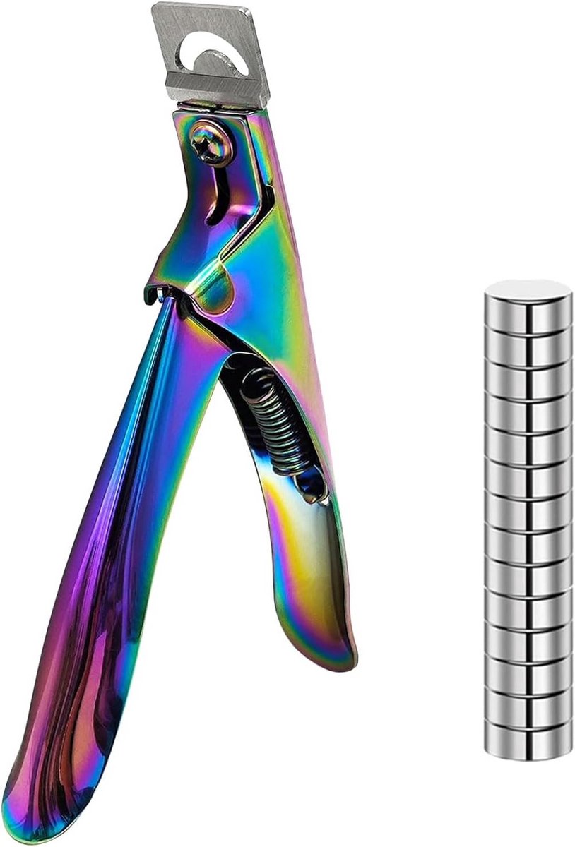 Professionele Kunstnagel Knipper met Magnetische Maatgids - Manikureschaar voor Tips