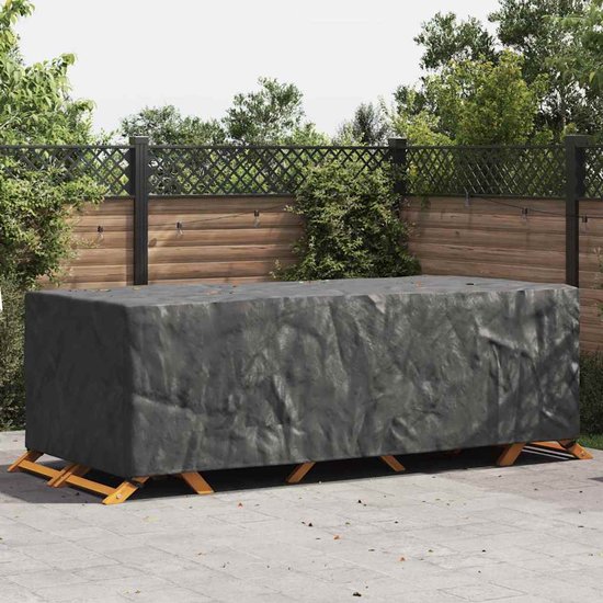 Beschermhoes voor Tuinmeubelen Tafelafdekking Waterdichte Anti-UV Zware 420D Oxford Terrasmeubelhoezen Outdoor,voor Tafels Terrasstoelen Tuinmeubelen -Beige_200x120x110cm