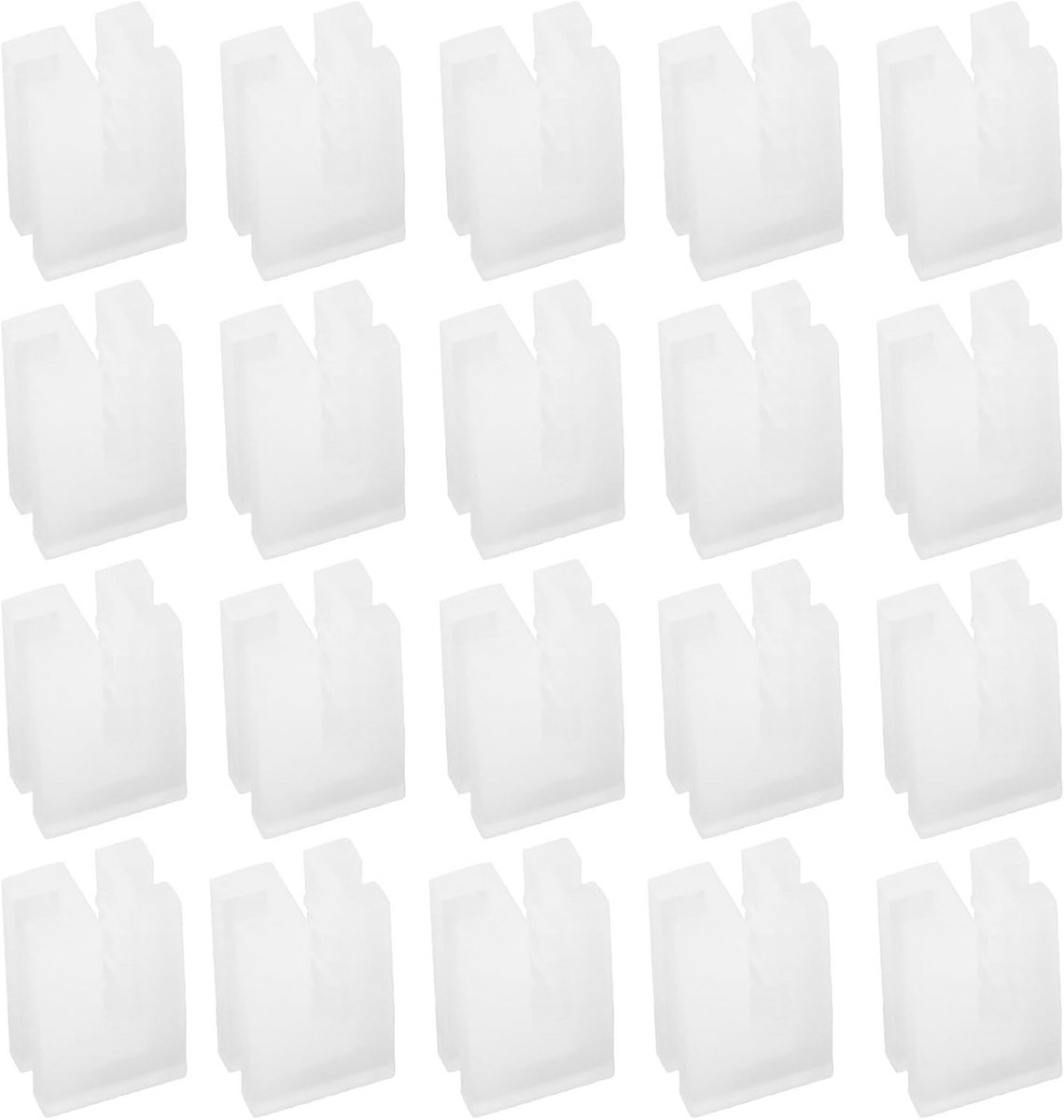 20 Stuks Radiator Bevestigingsrubbers Anti-Vibratie Beschermers Wit 10x14mm