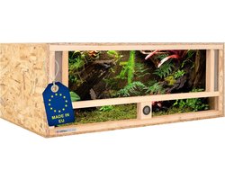 Houten Terrarium 100x50x40 cm met Ventilatie en Hygrometer voor Slangen en Reptielen