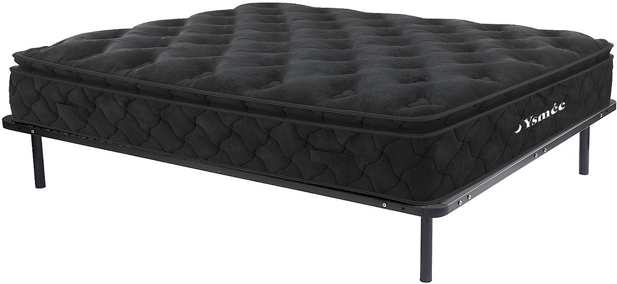 Vente-unique Set lattenbodem + matras met pocketveren BLACK DREAM van YSMÉE - 160 x 200 cm