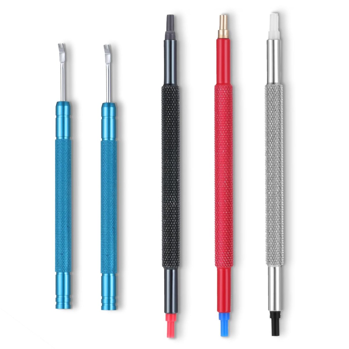 TRANKIELO® - Horloge Reparatie Tool Kit - 5-delige Set met Roestvrij Stalen Handinstelgereedschap en Wijzerverwijderaars