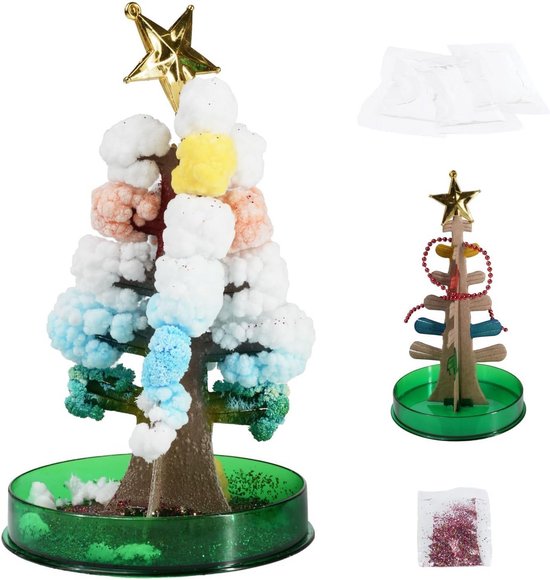 Allernieuwste.nl® Kinder Kerstboom Doe-Het-Zelf 34 Onderdelen Vilt Klittenband Muur Knutsel Kerst Boom