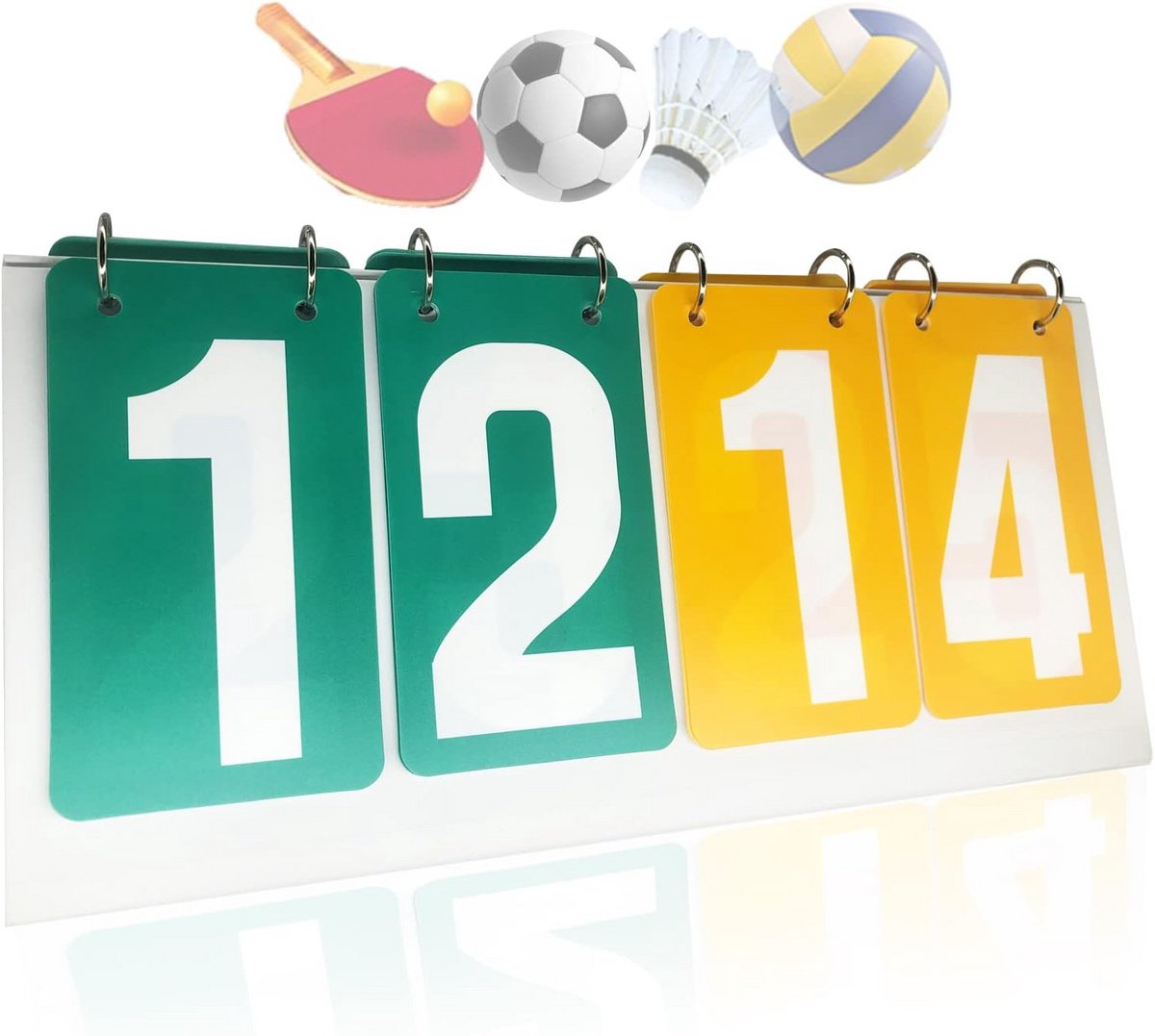 Draagbaar 4-cijferig Omdraai Scorebord voor Diverse Binnen- en Buitensporten