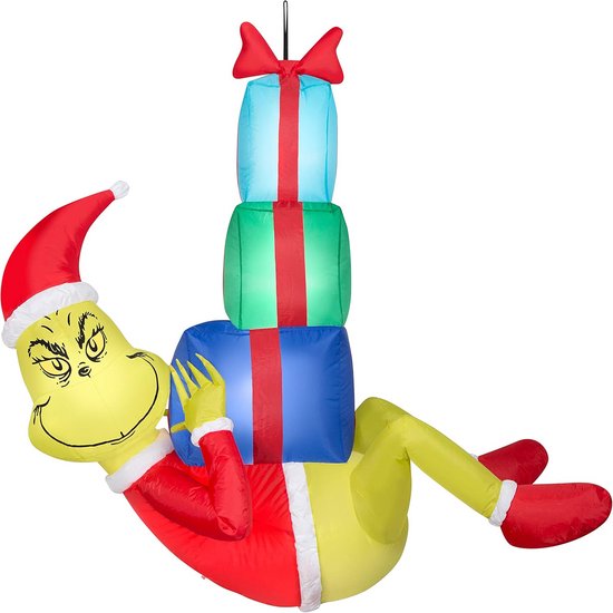 Grinch HOUTEN kerstkrans, kerstketting VOOR DE KERSTBOOM, kerstversiering 1,8 m