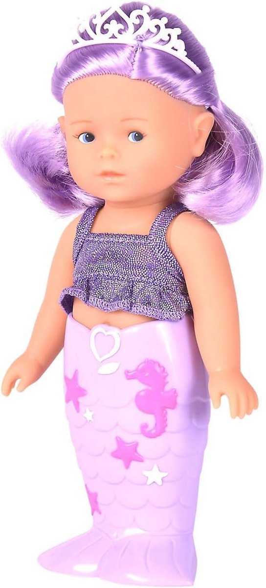 Mini Zeemeermin Pop 20 cm met Glitters en Vanillegeur voor Kinderen vanaf 3 Jaar