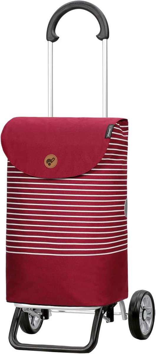 Lichte Inklapbare Boodschappentrolley 37L met Uitneembare Wielen - Rood