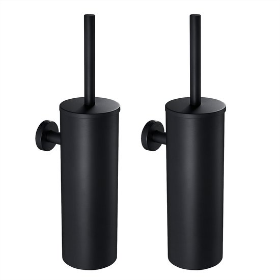 Tiger Urban - Toiletborstel met houder vrijstaand - Zwart - Set van 2 stuks