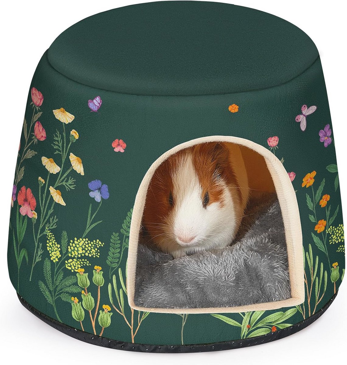 2-in-1 Konijnenbed en Knaagdier Accessoires - Wasbaar Knuffelbed met Uitneembaar Kussen voor Hamsters, Egels en Klein Dieren