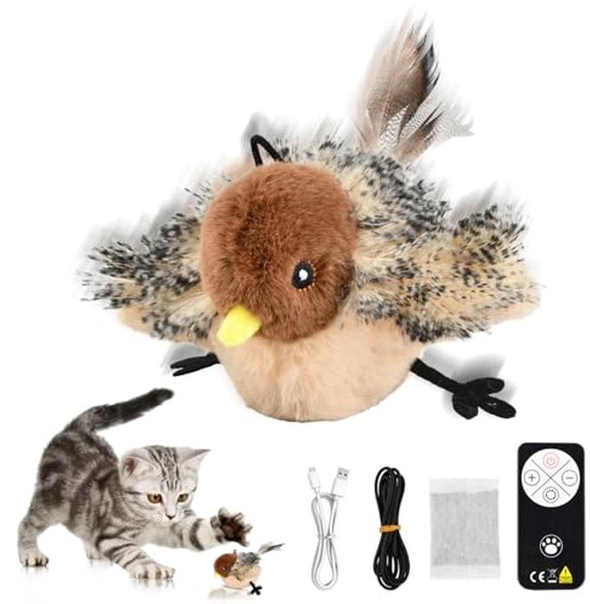 Interactieve Katten Speelgoed Met Afstandsbediening - Vliegende Vogels Voor Katten