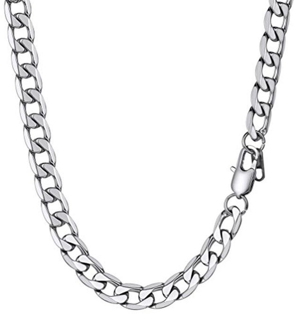 Stainless Steel Cuban Necklaces for Men and Women - Hip Hop Style in Various Sizes