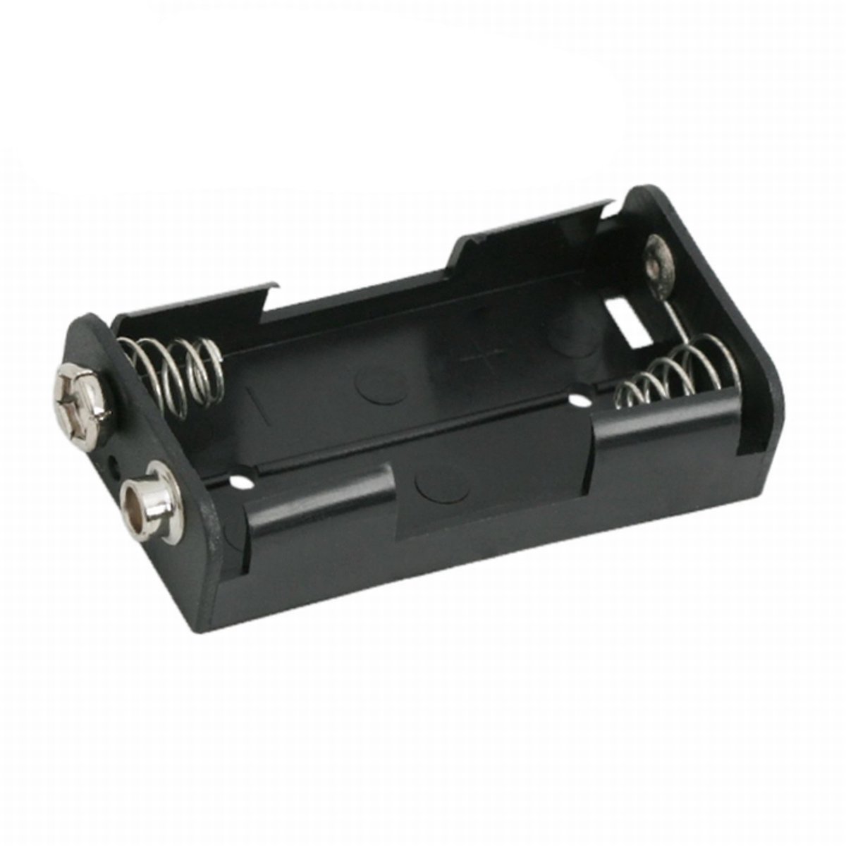 10x Batterijhouder AA naar 9V – Voor 2 AA batterijen – Met 9V clip connector – 10 stuks – Zwart - 10 Stuks [05342]