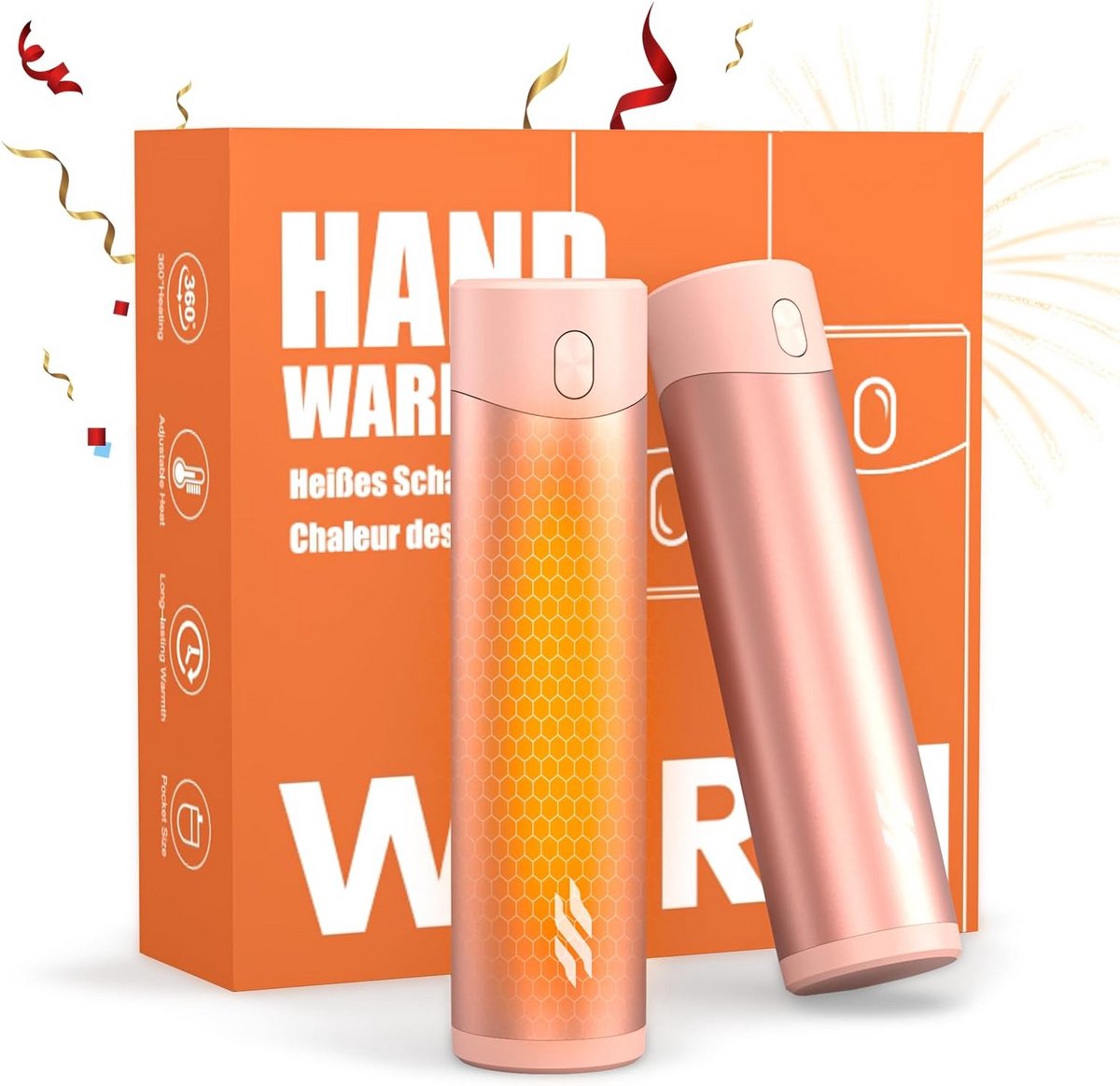 Oplaadbare Elektrische Dubbele Handwarmers met 3 Warmtestanden