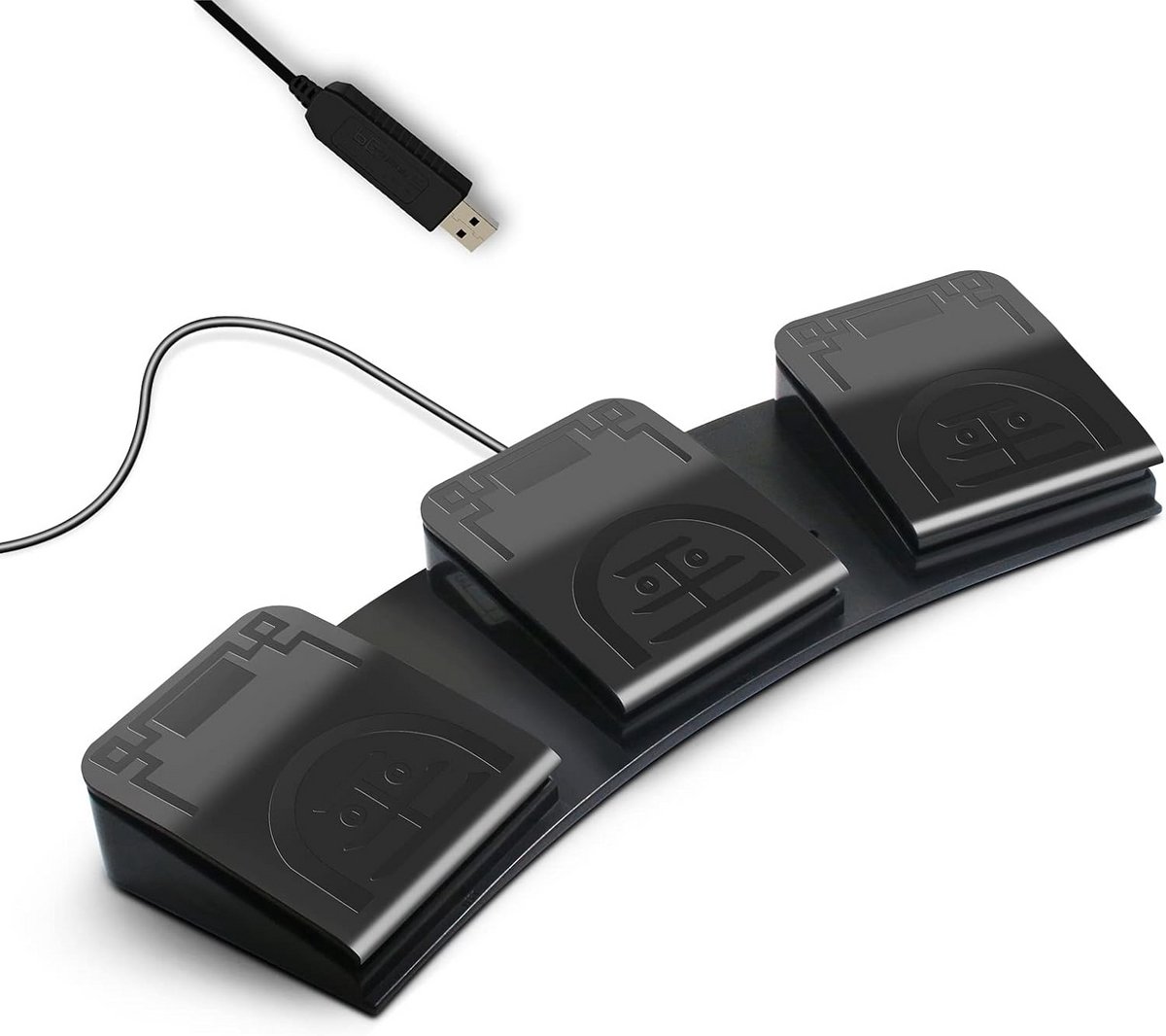 3-Traps USB Voetpedaal voor Gaming en PC - Programmeerbaar met Multimedia Toetsen