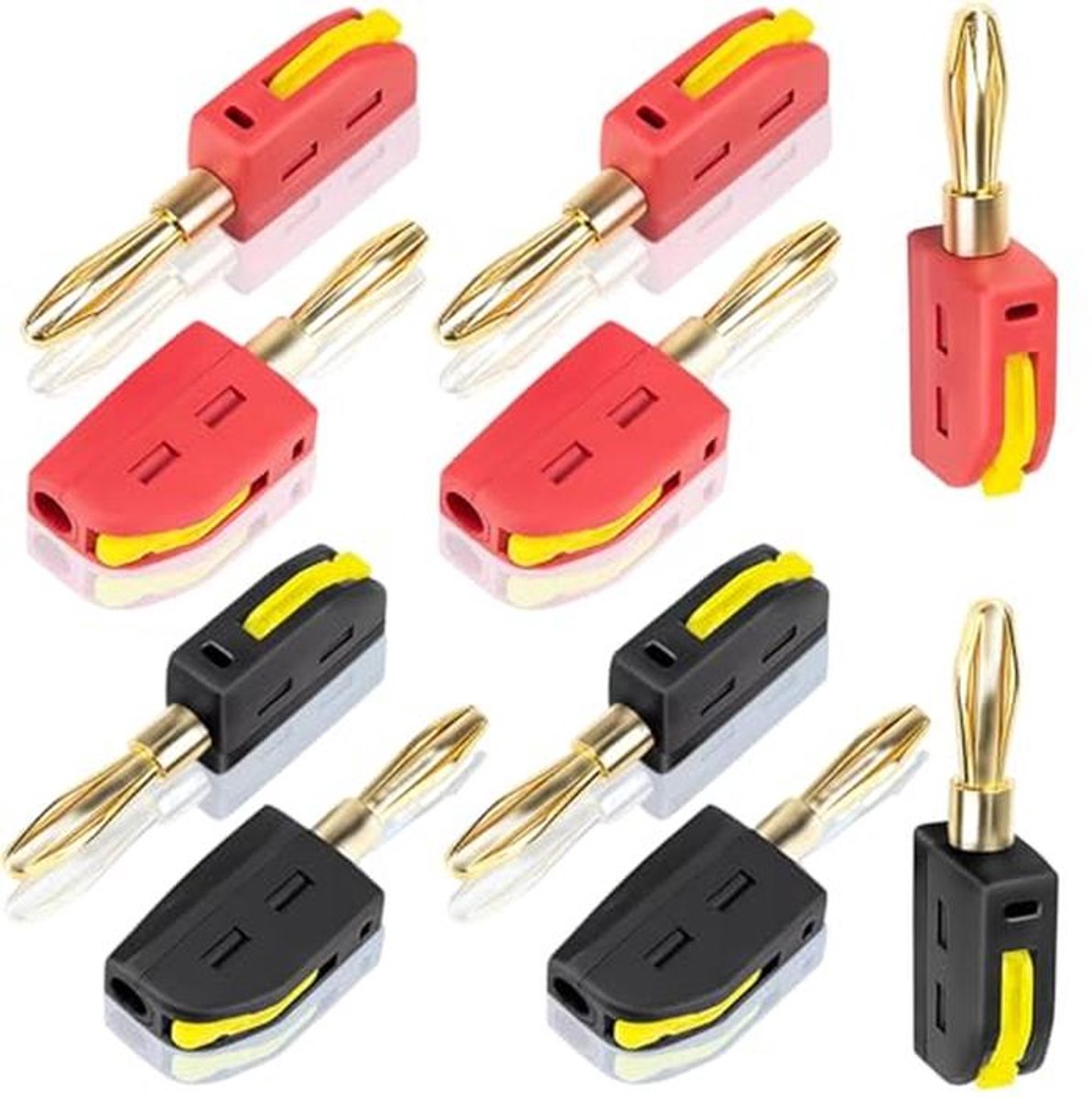 Banaanstekkers 10 stuks 32A 4 mm vergulde audiostekker voor hifi en AV-ontvangers