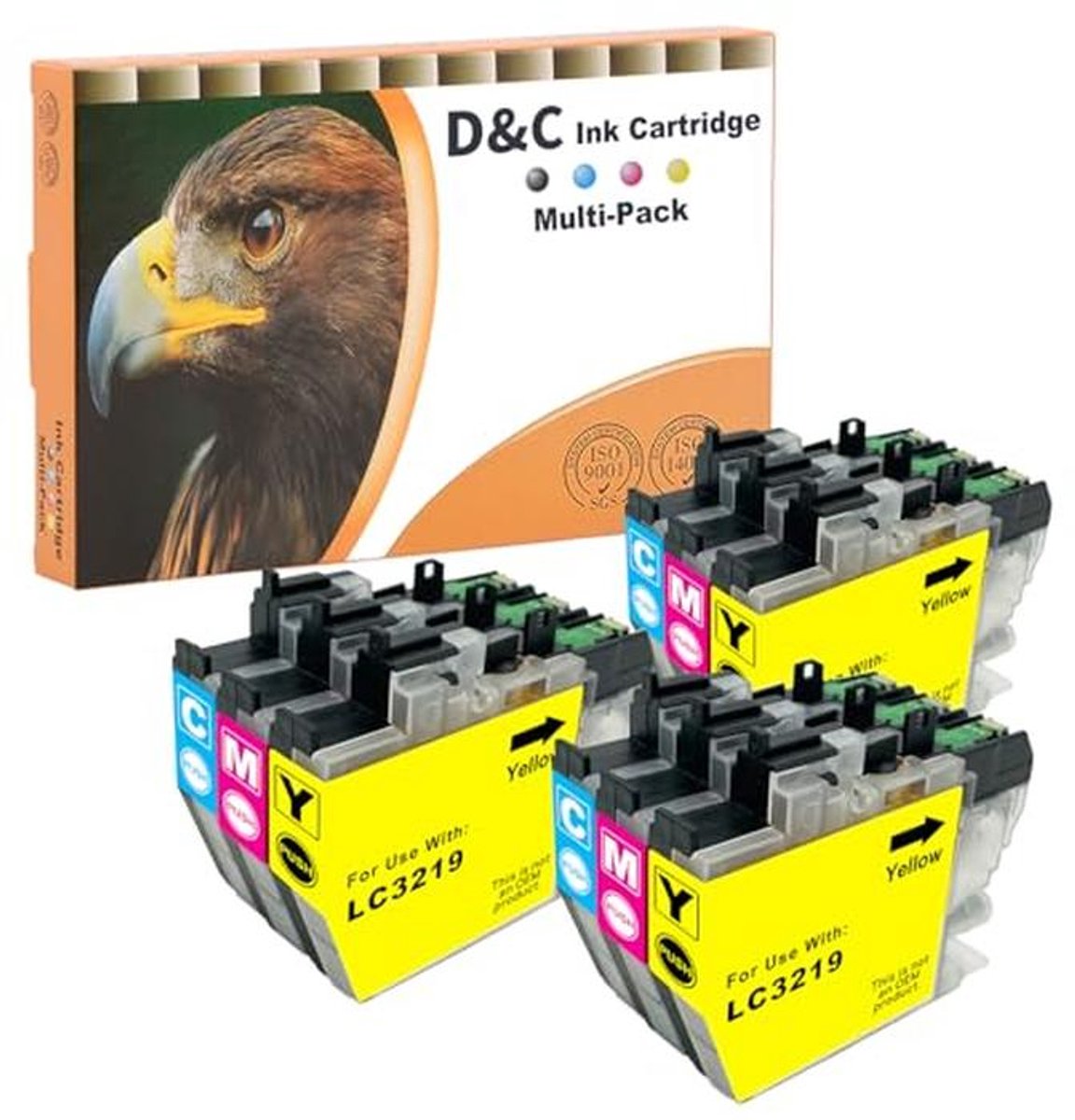 9X LC3219XL Inktpatronen - Kleur & Zwart Compatibel met Diverse Printers
