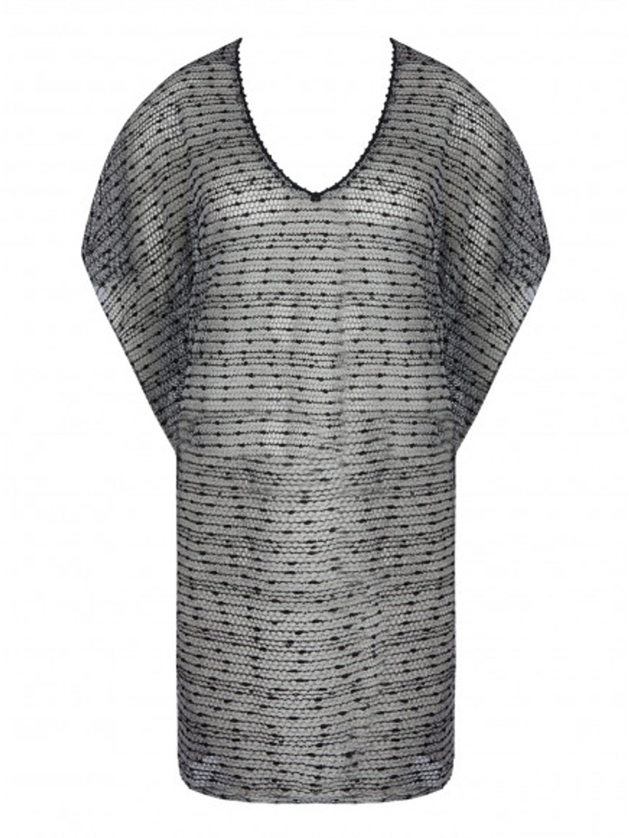 Antigel La Sexy Resille Korte Kaftan Chiné Grijs M