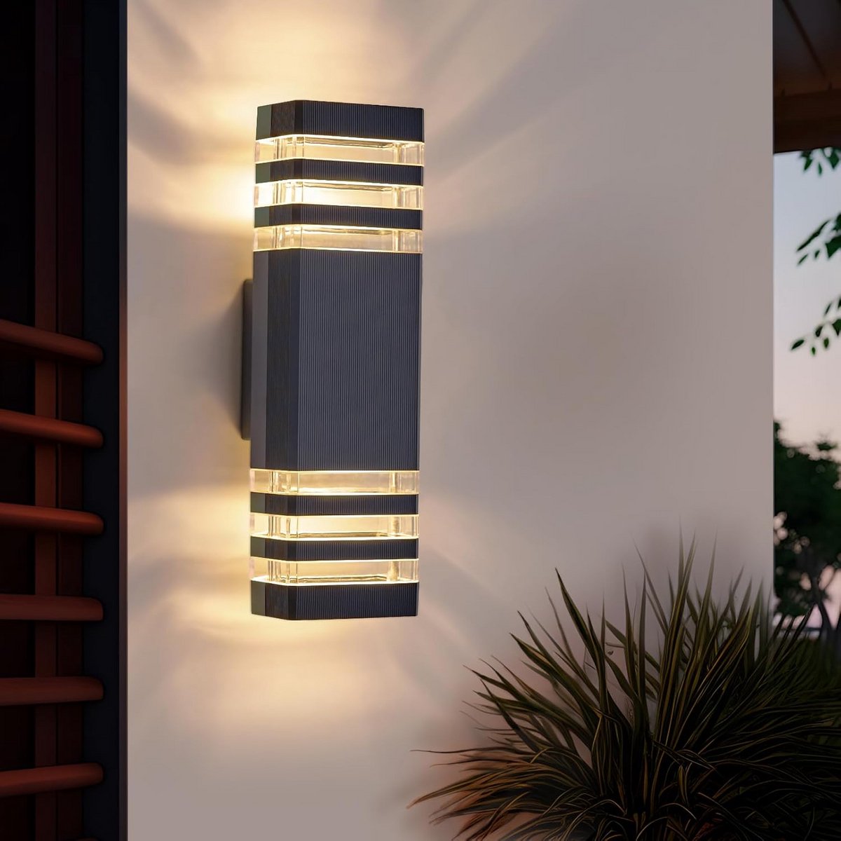 LED Buitenwandlamp Up Down IP65 Antraciet - Wandlamp Buiten met GU10 Fitting