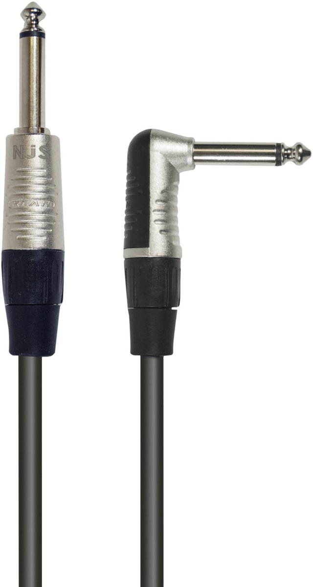 NJS/Rean Professional 6,35mm Jack mono kabel | haaks - 3 meter